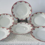 6 assiettes plates Faïence Orchie Moulin des loups