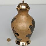 Pitcher, Hand painted brass jug