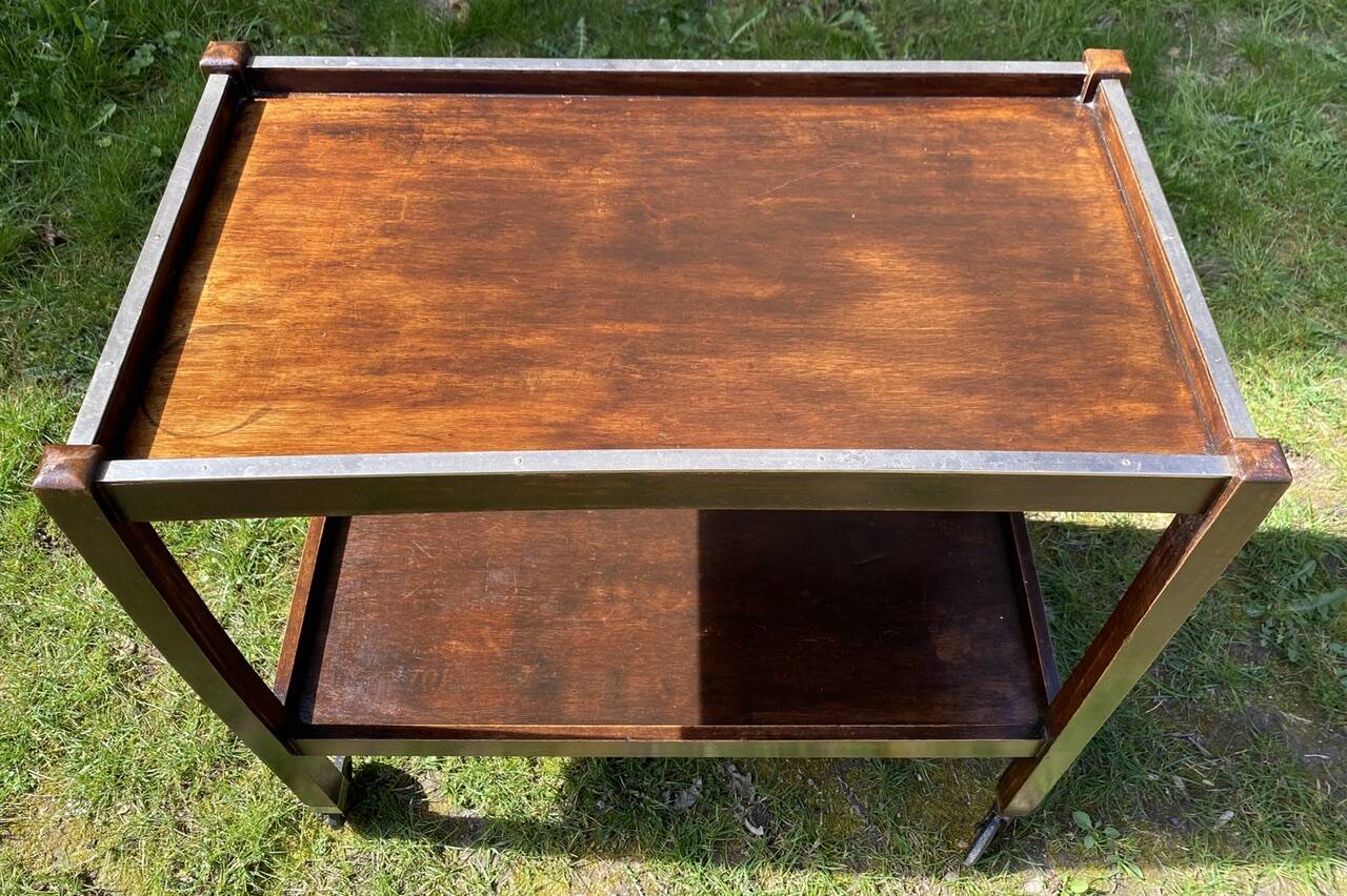 Serving trolley, rolling table, stamped ElloRolls from the 60s/70s