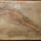 Signed oil on canvas painting "woman lying on her stomach"