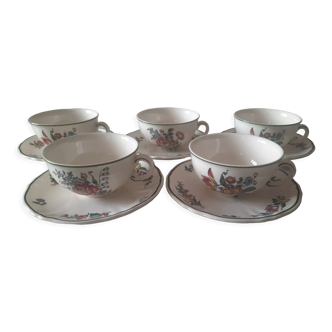 Set of 5 old cups Villeroy & Boch