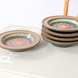 Set of 5 KMK ceramic coasters, West Germany, 1960s