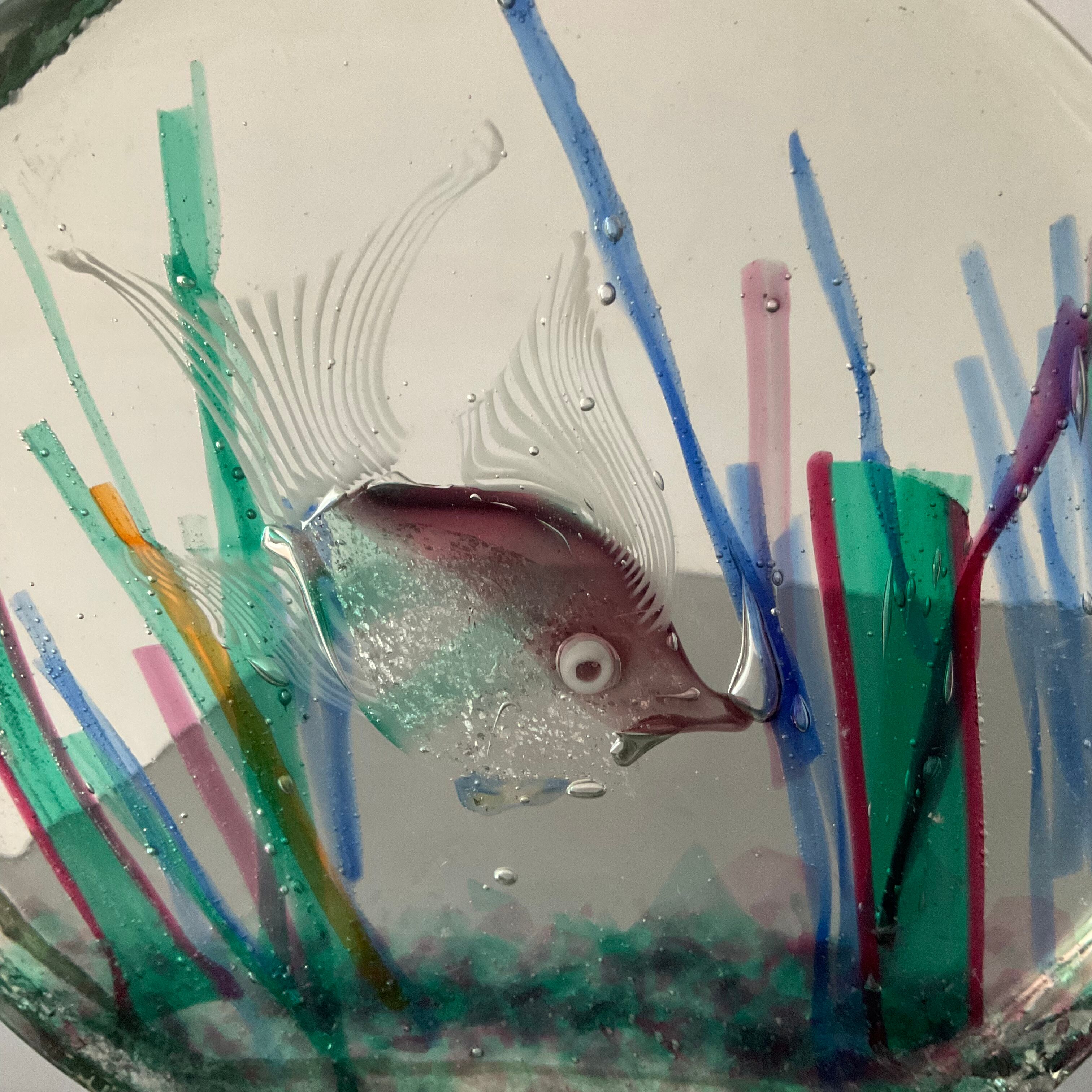 Paper press Murano aquarium vintage glass paste
