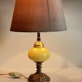 Old ceramic and bronze lamp