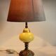 Old ceramic and bronze lamp
