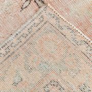 Blush Pink Muted Turkish Vintage Handmade Wool Carpet Rug, 191x316 Cm