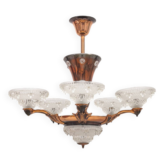 EZAN Art Deco chandelier with 6 lights