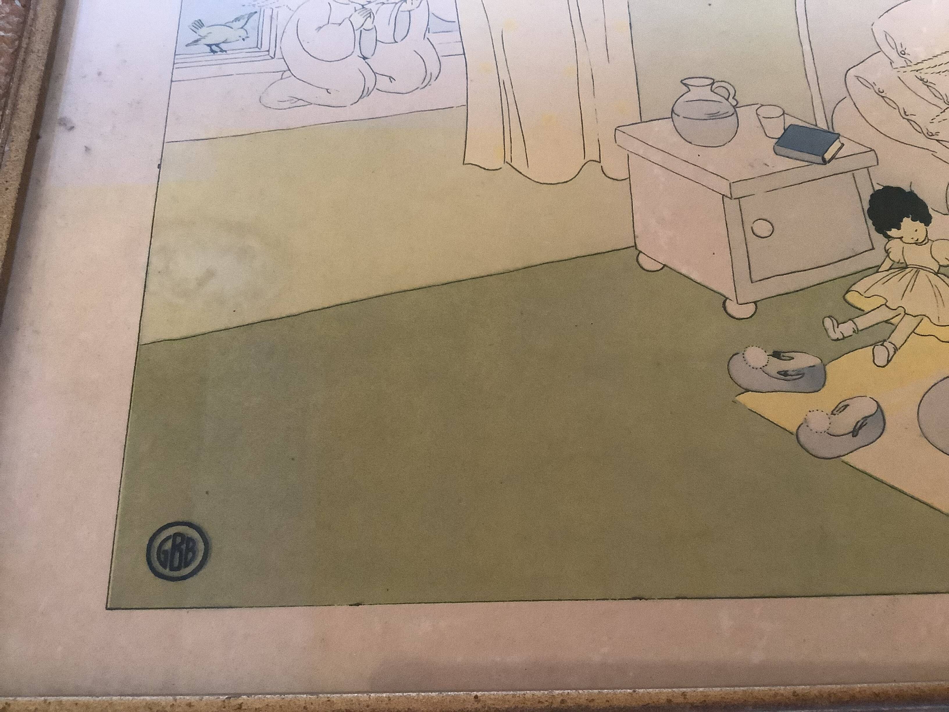 Old religious illustration frame