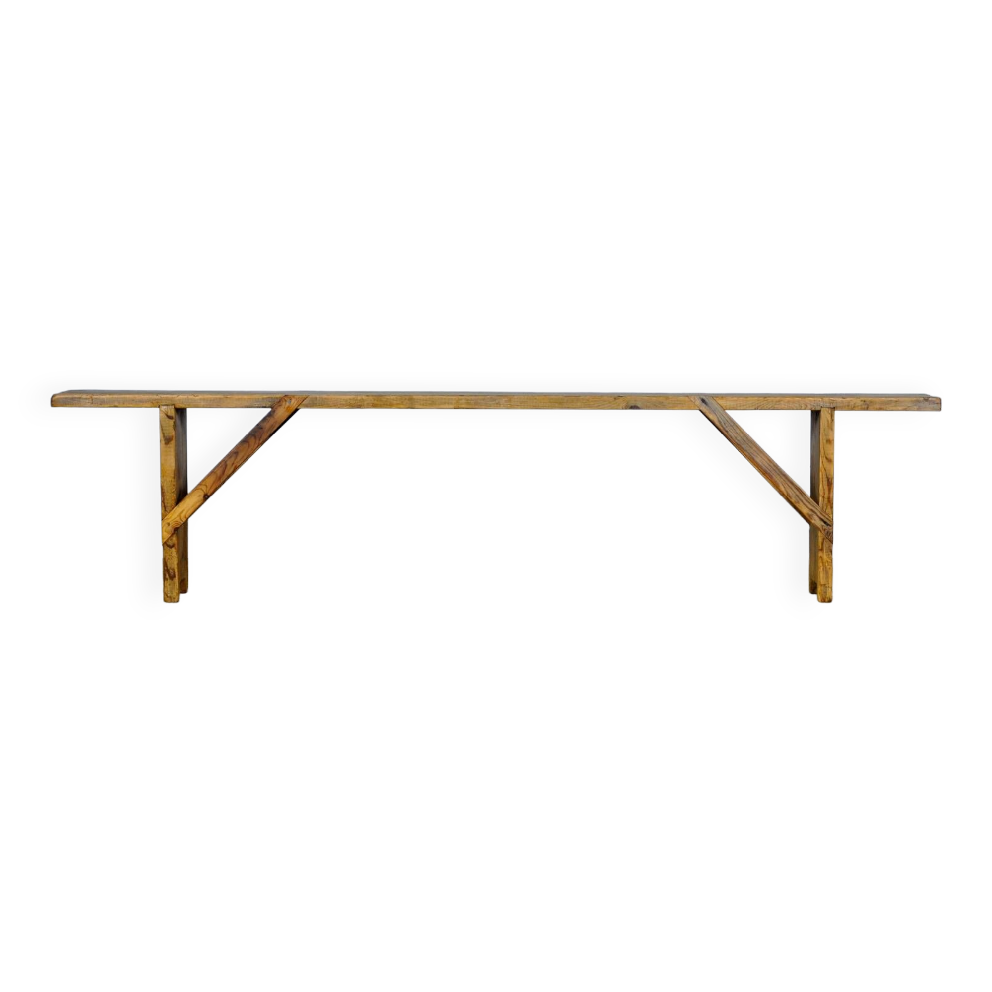 Rustic pine bench, circa 1960