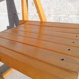 Set of 4 Aldo Jacober folding chairs in wood