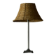 Grace table lamp in tin with rattan shade, 1930s