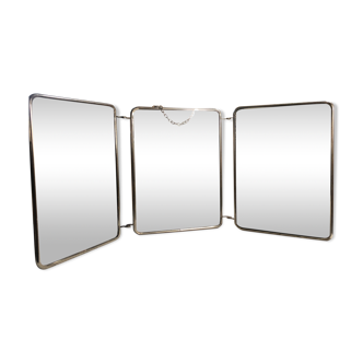 Triptych barber mirror 58x24cm