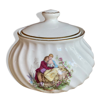 French earthenware sugar from Luneville romantic décor