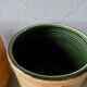 4 mugs Salins France, grès et émail vert