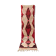 Tapis couloir berbère rouge et beige 75 x 280 cm