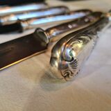 Box of 10 silver metal knives Cristofle