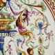 Antique majolica plate decorated with fruits, Italy, 20th century.