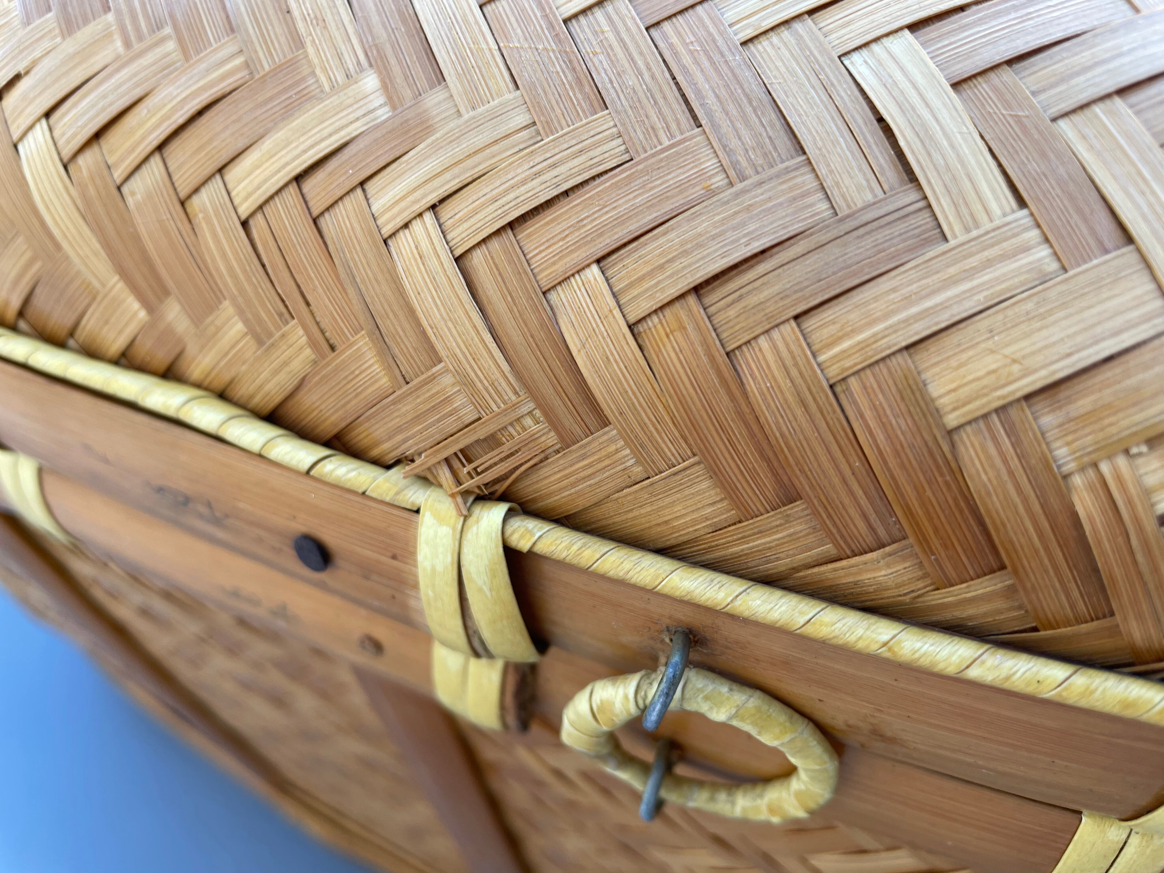 Woven rattan trunk