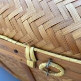 Woven rattan trunk