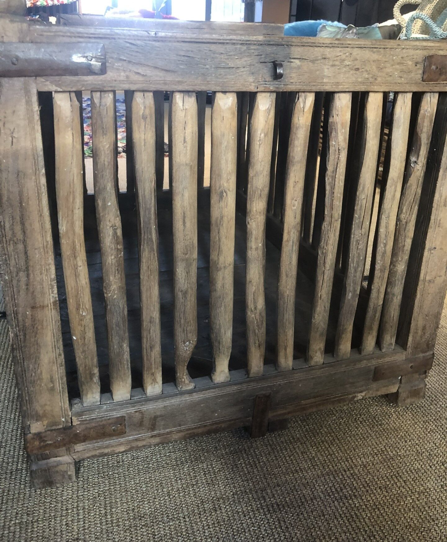 Table Cage with bars Indian bamboo