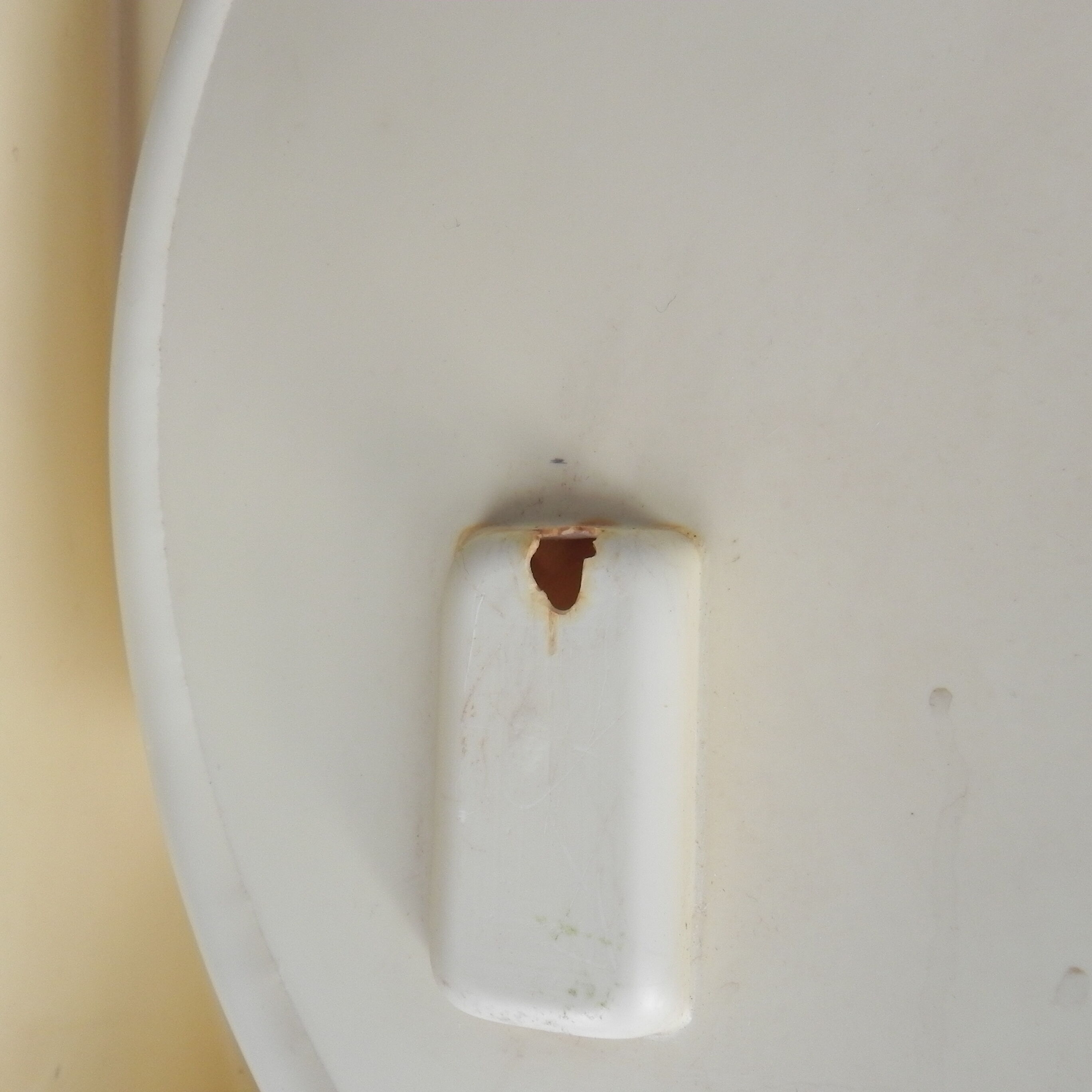 Vintage Plastic Bathroom Wall Shelf with Mirror