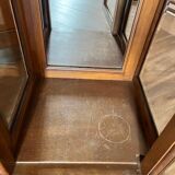 Pair of beveled glass display cases