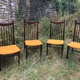 Mahogany chairs top vintage backrest 60s