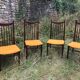 Mahogany chairs top vintage backrest 60s