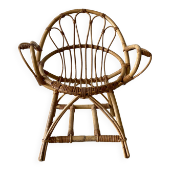 Fauteuil en rotin enfant