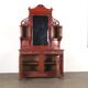 Antique Art Nouveau walnut buffet with decorations, Italy, 19th century.