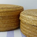 Set of 2 raffia baskets