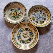3 assiettes en faïence de Nevers XVIIIème