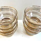 Set of 8 Glasses Coupes Bowls Champagne Alcohol Vintage Crystal Design