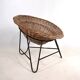 Rattan basket pod lounge chair, 1960