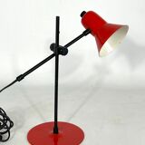 Vintage red table lamp by Veneta Lumi. Italy 1970s