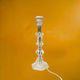 Vintage lamp base in faceted lucite/plexiglass and chrome metal - Hollywood Regency style 1970s