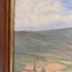 Old painting, landscape Monts Lyonnais, signed dated 1944
