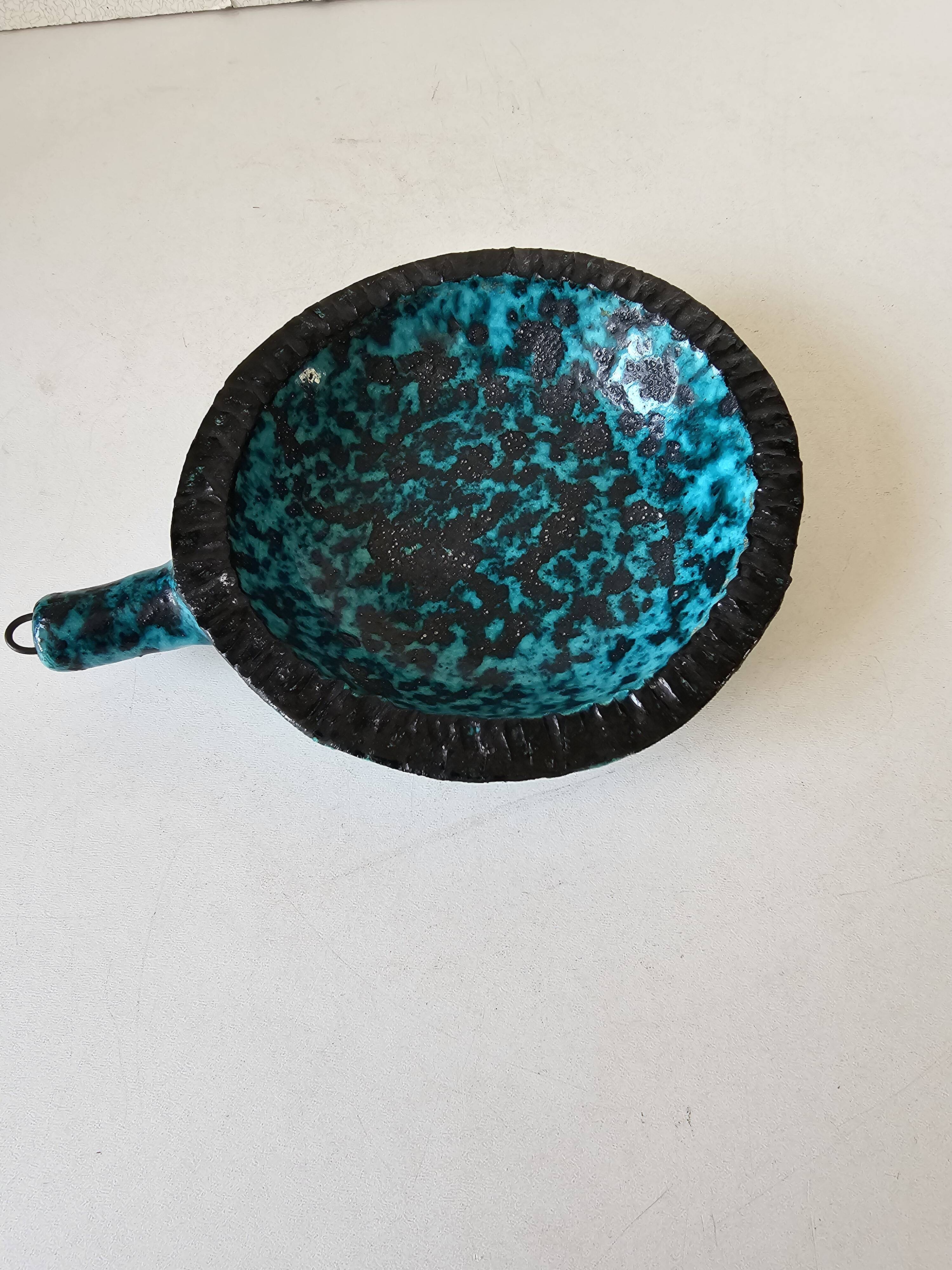 Ceramic enamelled bowl Signed Accolay - 60s