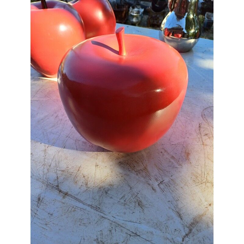 Vintage fruit set in resin and earthenware