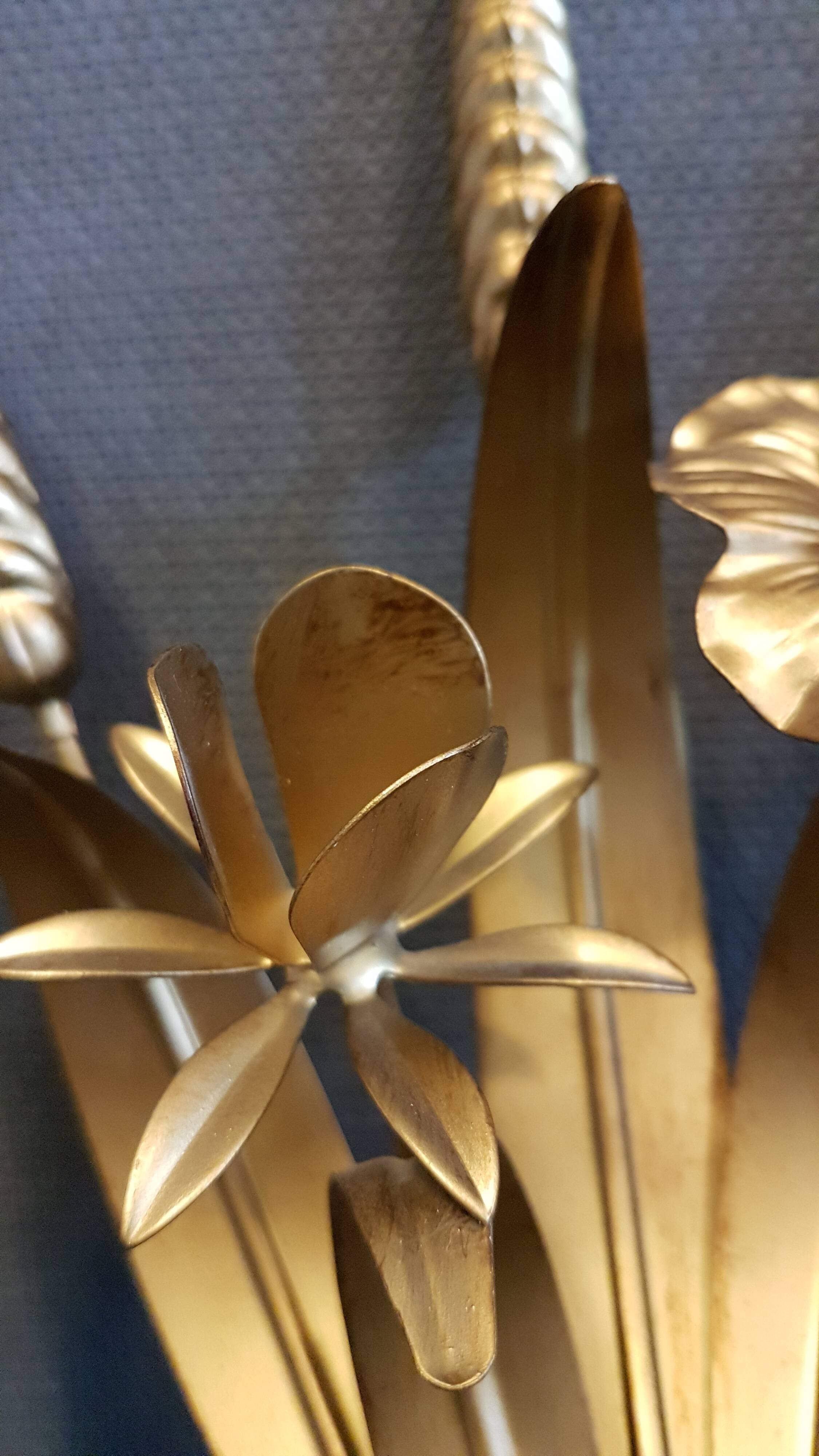 Wheat sheaf wall lamp, italy 1960s