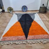 Handmade wool Berber rug 250x150 cm