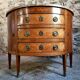 French antique demi-lune commode – Louis XVI with marble top