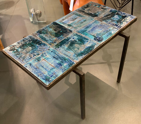 table basse céramiques des frères Cloutier époque 1960
