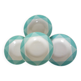 4 vintage geometric pattern soup plates 220510