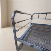 Vintage chrome tubular steel daybed frame, mid-20th century, Czechoslovakia, 190 × 86 × 67 cm