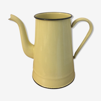 Cafetière émaillée jaune