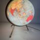 Globe vintage 1963 terrestrial Taride tripod glass world map - 28 cm