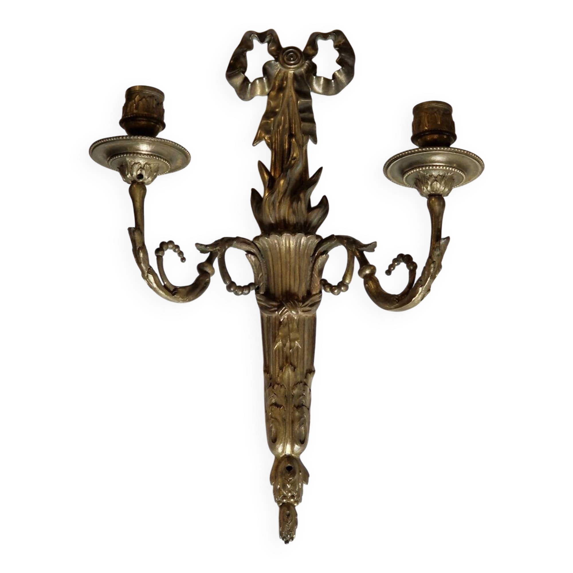 Golden bronze wall light