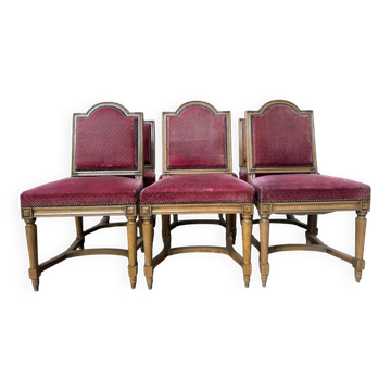 Set of 6 chairs in High Period - Renaissance style