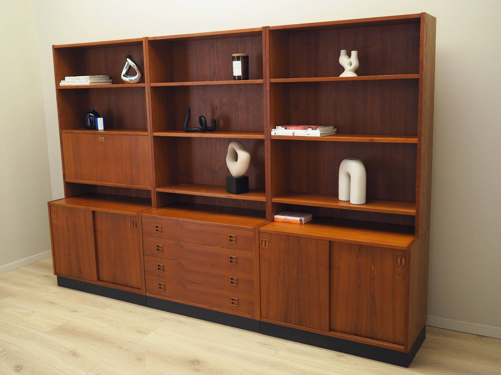 Set of three teak bookcases, Danish design, 1960s, made in Denmark
